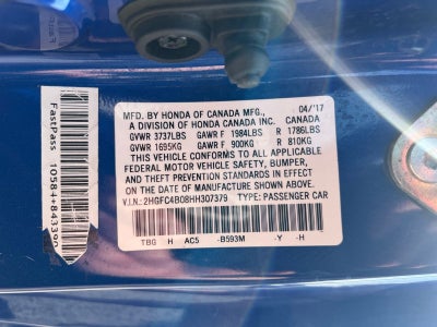 2017 Honda Civic LX-P