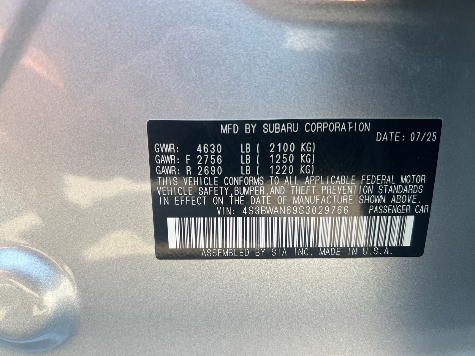 2025 Subaru Legacy Limited