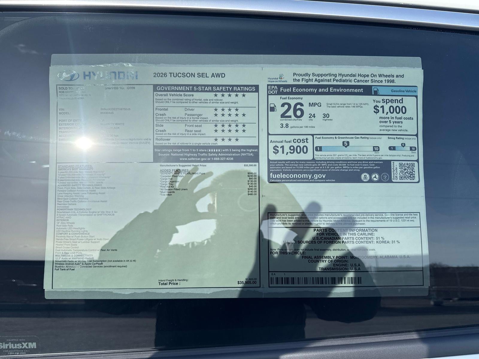 2026 Hyundai TUCSON SEL