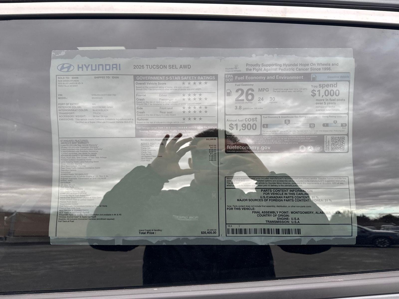 2026 Hyundai TUCSON SEL