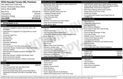 2026 Hyundai TUCSON SEL Premium