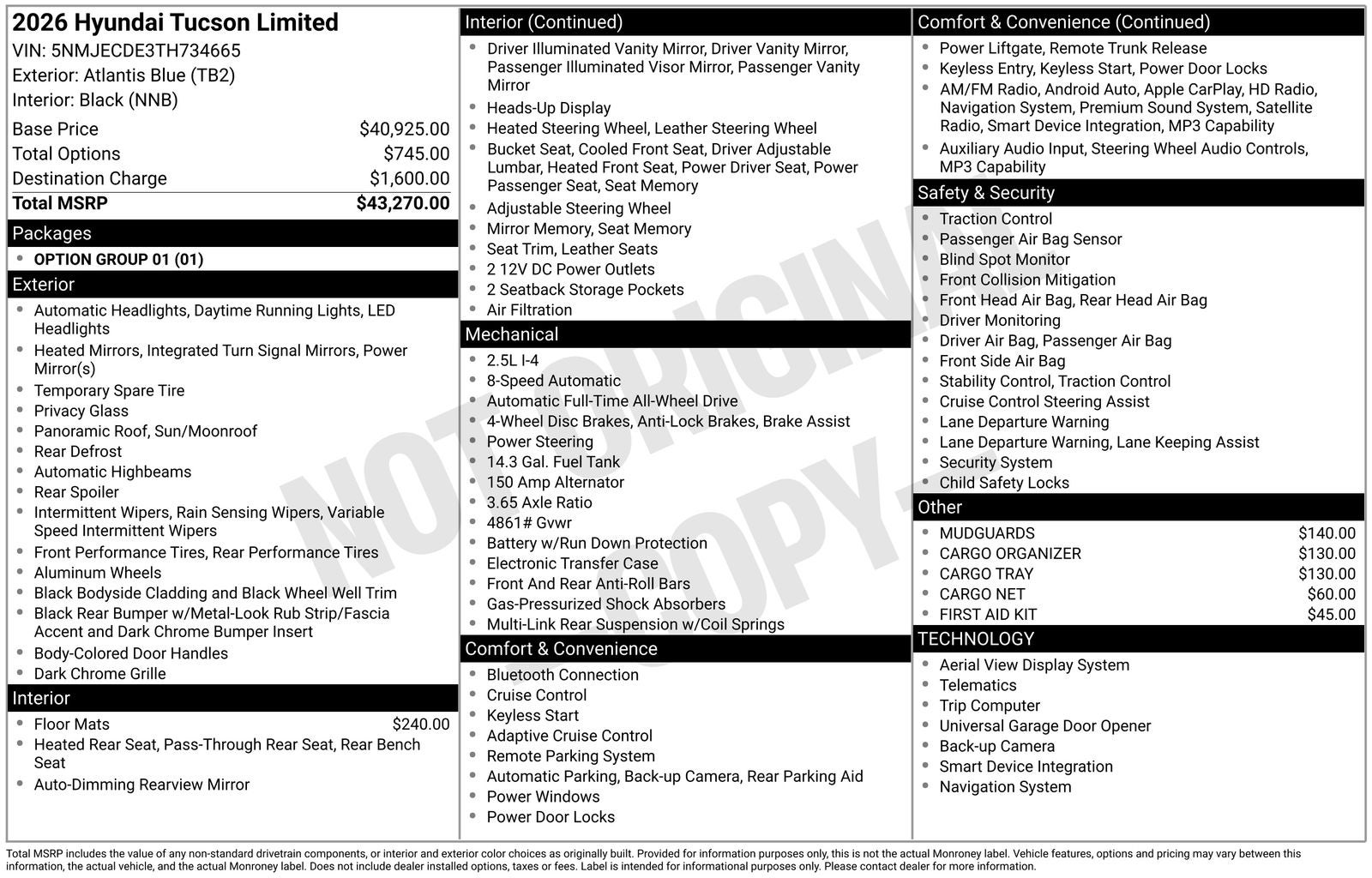 2026 Hyundai TUCSON Limited