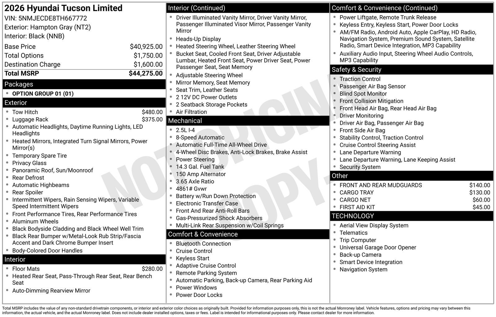 2026 Hyundai TUCSON Limited