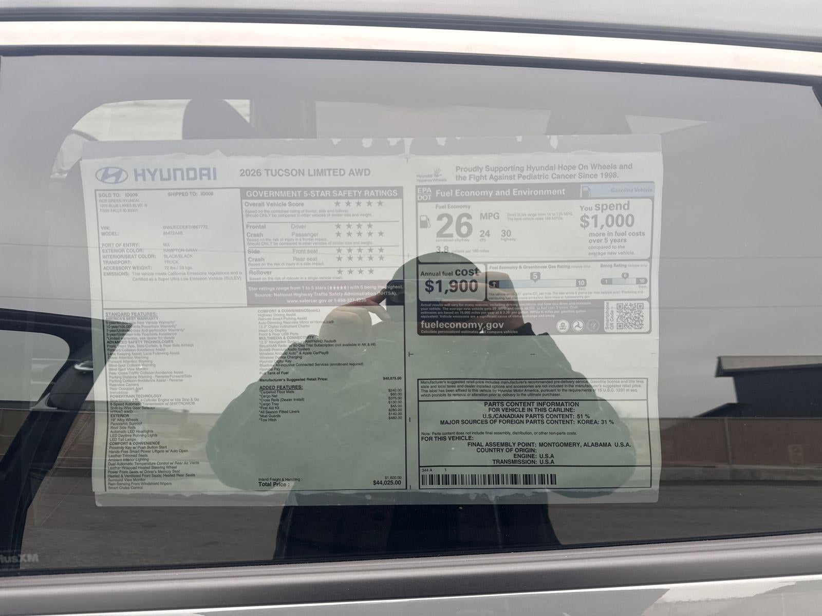 2026 Hyundai TUCSON Limited