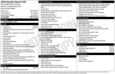 2026 Hyundai SANTA FE SEL