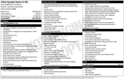 2026 Hyundai SANTA FE SEL