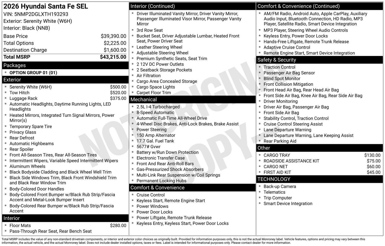 2026 Hyundai SANTA FE SEL