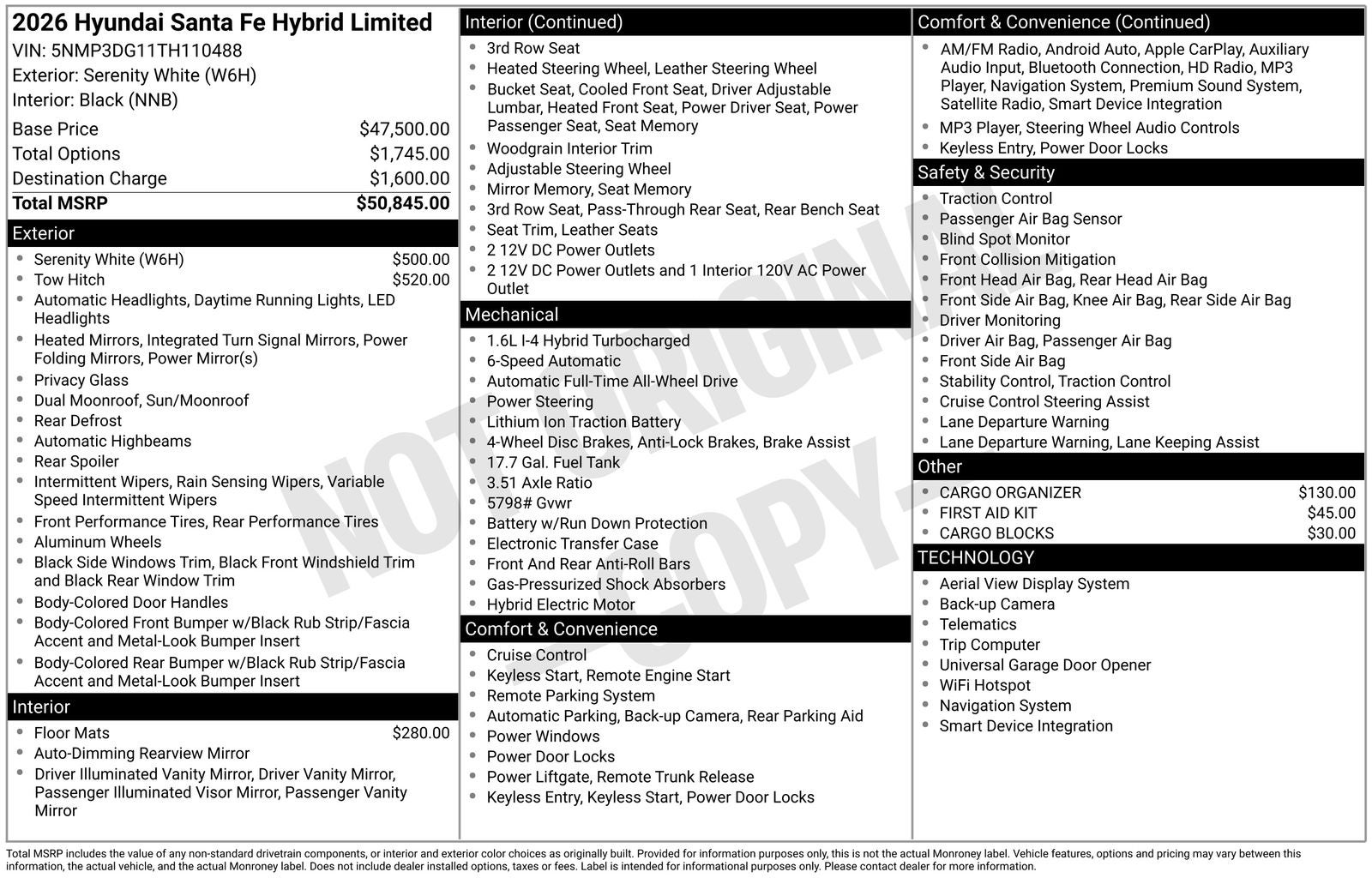2026 Hyundai SANTA FE HYBRID Limited