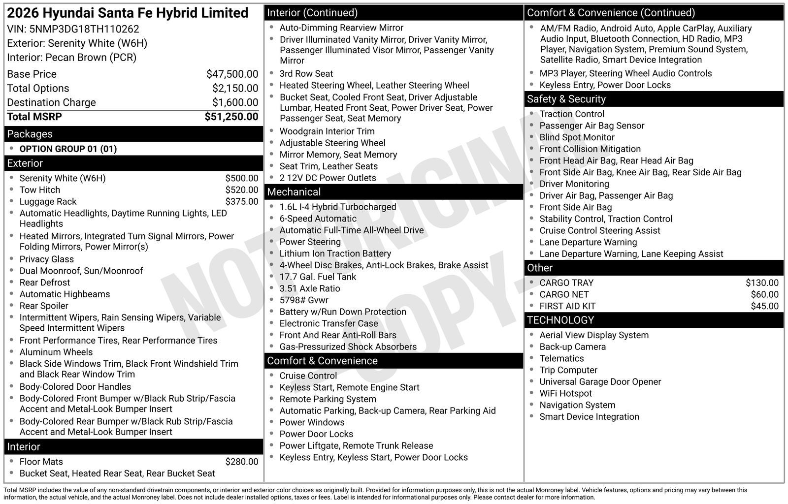 2026 Hyundai SANTA FE HYBRID Limited