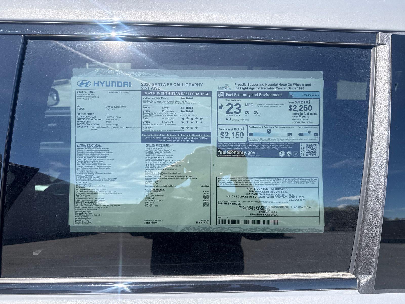 2026 Hyundai SANTA FE Calligraphy