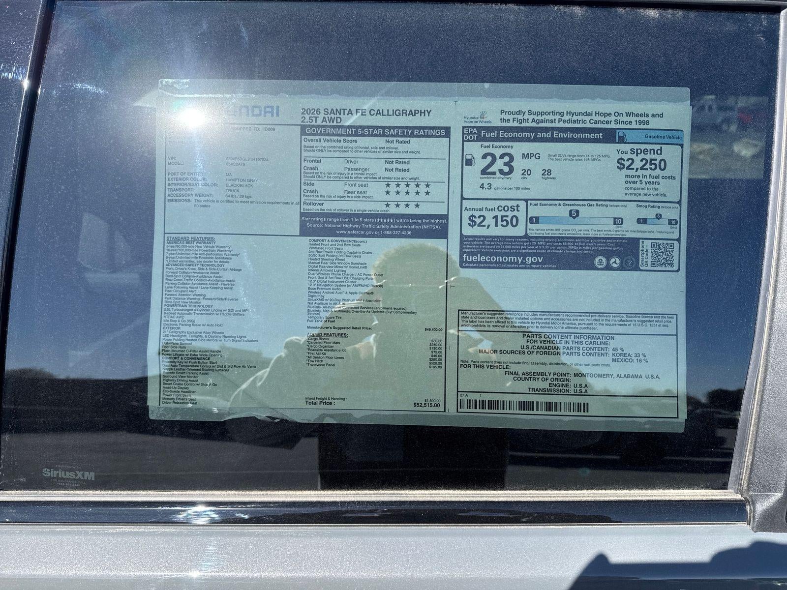 2026 Hyundai SANTA FE Calligraphy