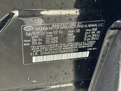 2021 Hyundai SANTA FE SEL