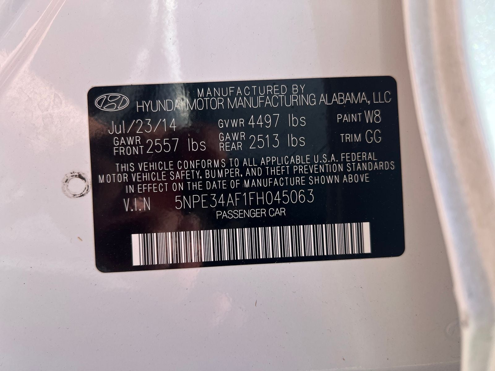 2015 Hyundai SONATA Limited