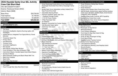 2026 Hyundai SANTA CRUZ SEL