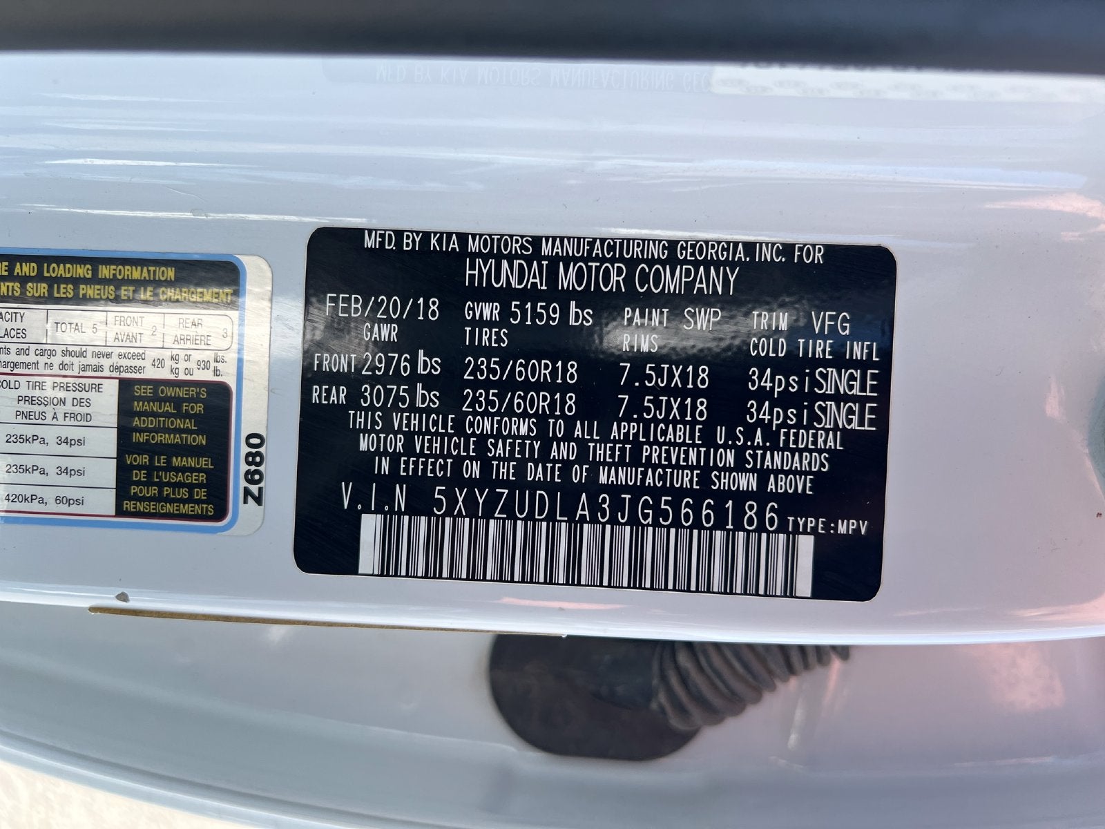 2018 Hyundai SANTA FE SPORT 2.0T