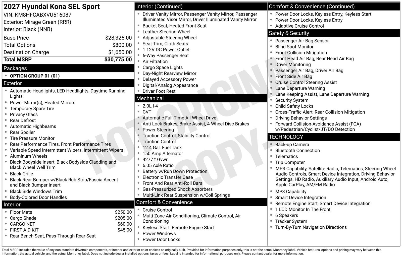 2027 Hyundai KONA SEL Sport