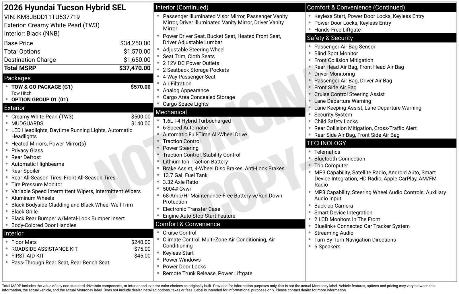 2026 Hyundai TUCSON HYBRID SEL
