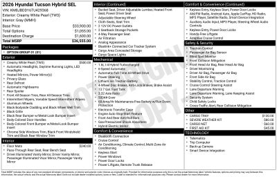 2026 Hyundai TUCSON HYBRID SEL