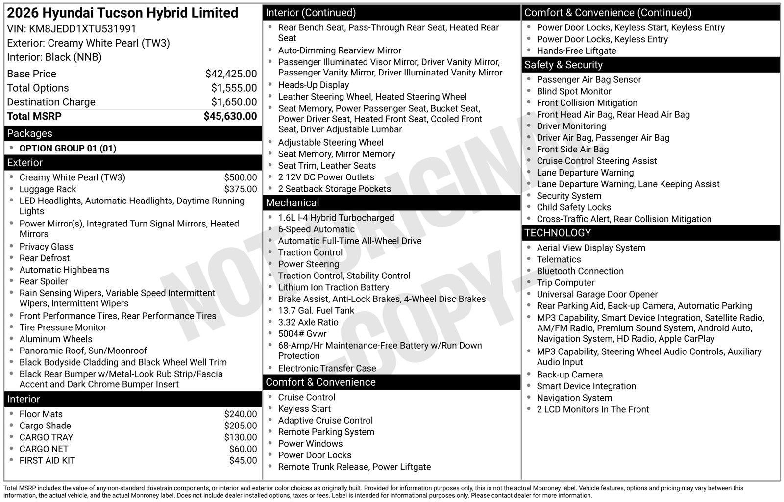 2026 Hyundai TUCSON HYBRID Limited
