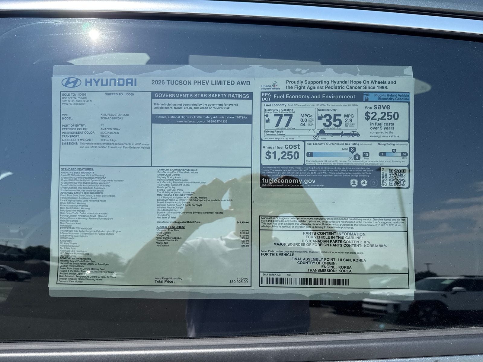 2026 Hyundai TUCSON PLUG-IN HYBRID Limited