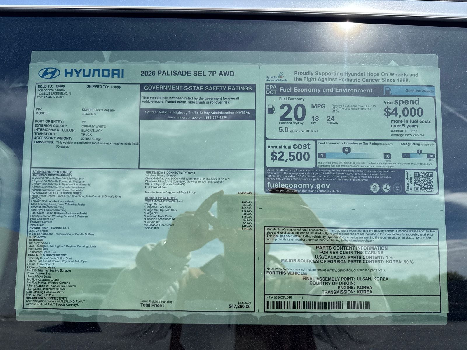 2026 Hyundai PALISADE SEL 7 Passenger