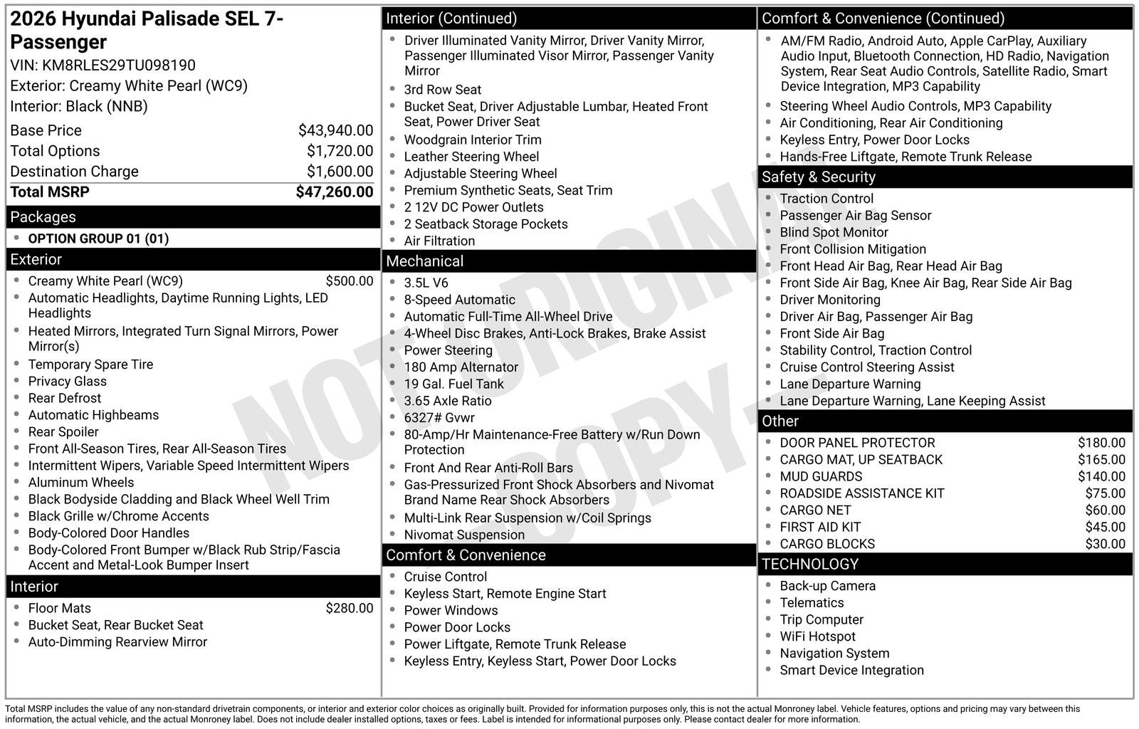 2026 Hyundai PALISADE SEL 7 Passenger
