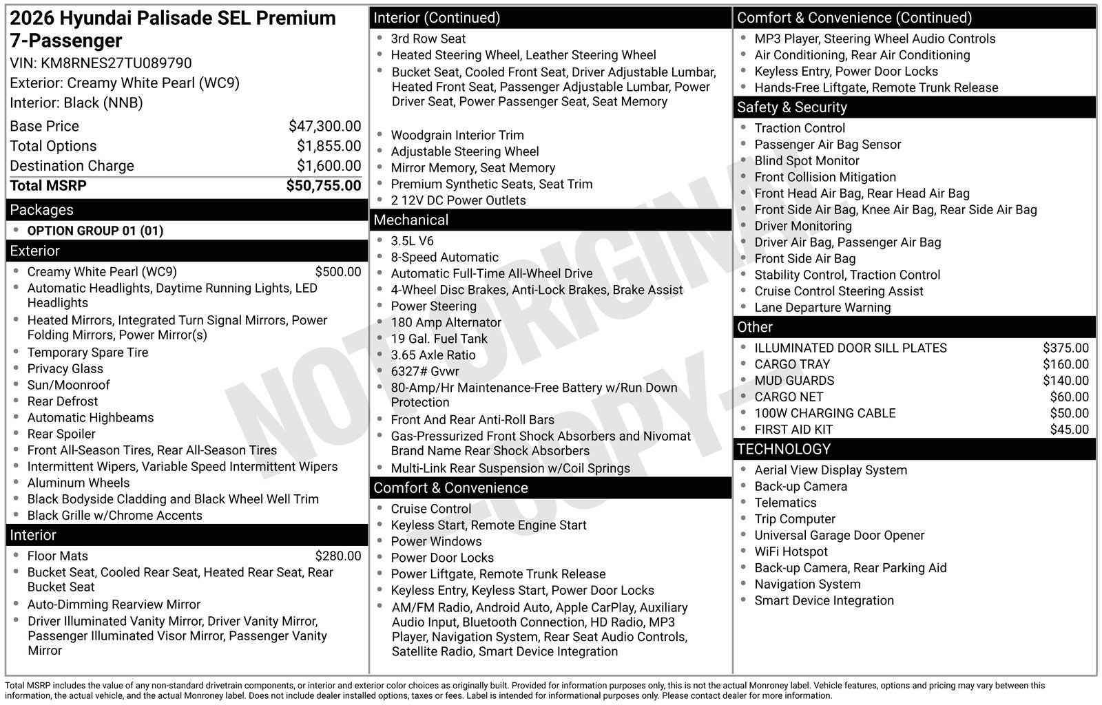 2026 Hyundai PALISADE SEL Premium 7 Passenger