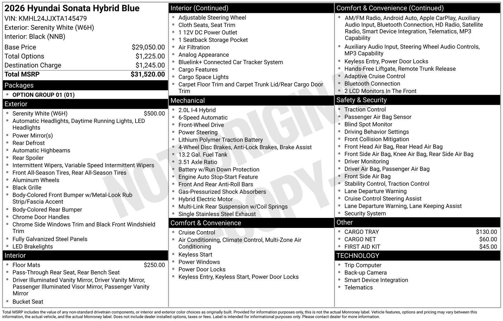 2026 Hyundai SONATA HYBRID Blue