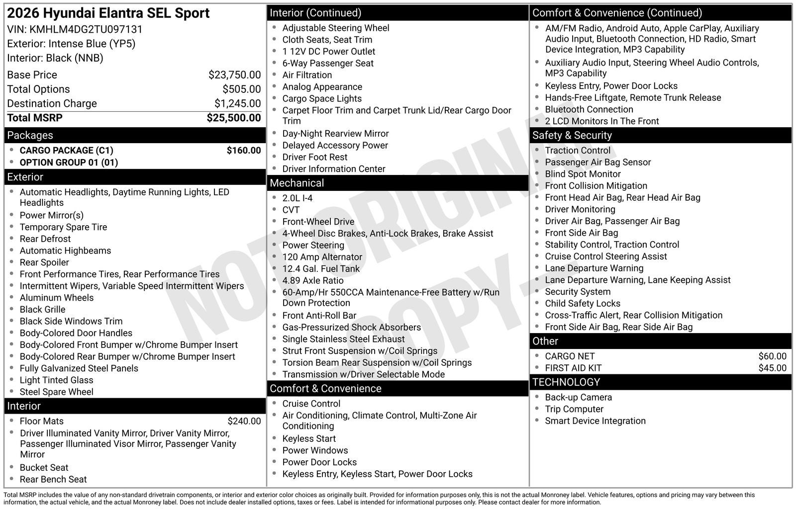 2026 Hyundai ELANTRA SEL Sport