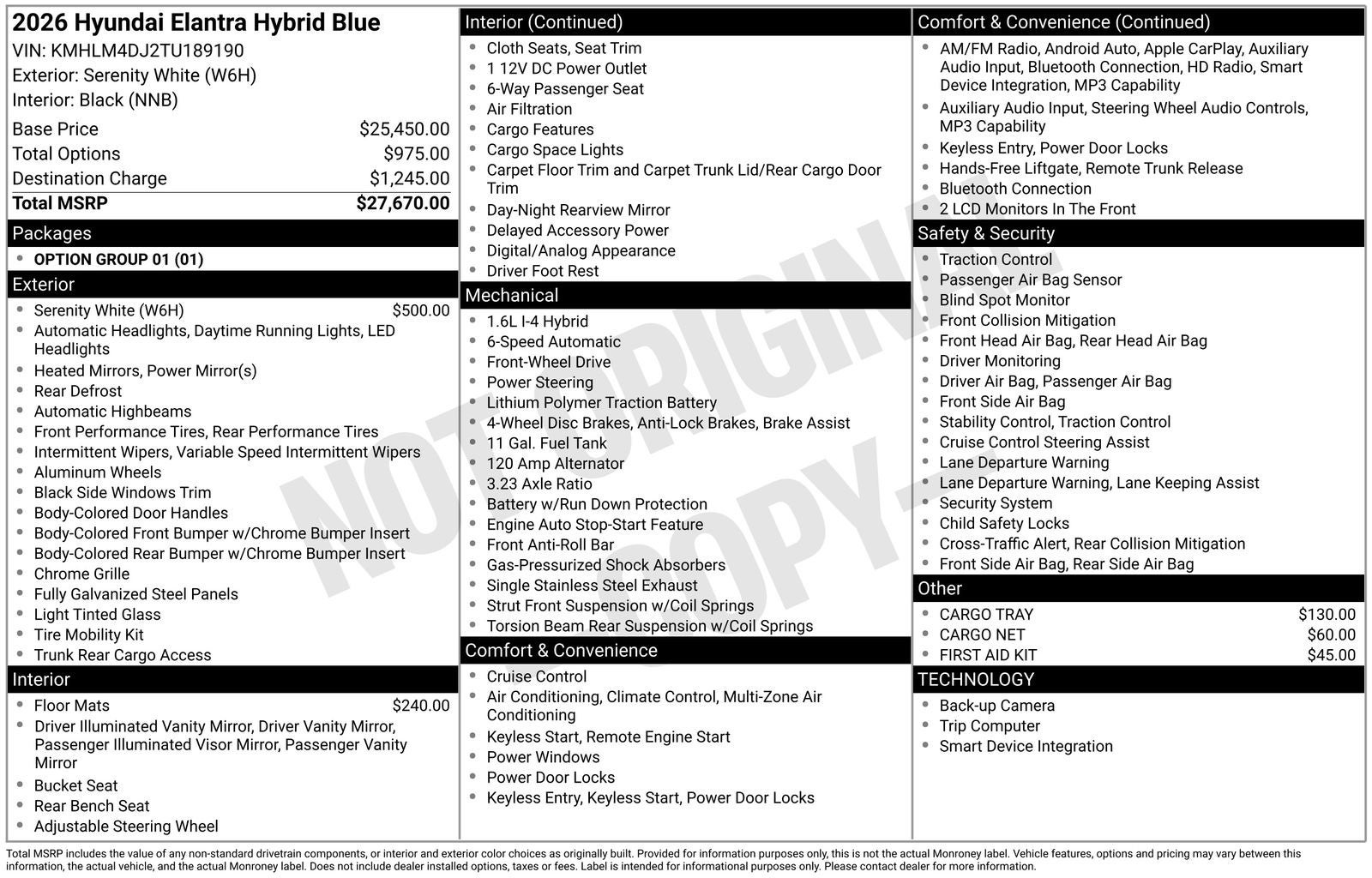 2026 Hyundai ELANTRA HYBRID Blue